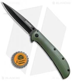 Kershaw Al Mar AM-4 Assisted Opening Knife Green G-10 (3.5" Black) 2330GRNBLK -Sharp Edge Knife Shop Kershaw Al Mar AM 4 Green G 10 Black 2330GRNBLK BHQ 71077 jr bottlecap 1