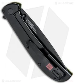 Kershaw Al Mar AM-4 Assisted Opening Knife Green G-10 (3.5" Black) 2330GRNBLK -Sharp Edge Knife Shop Kershaw Al Mar AM 4 Green G 10 Black 2330GRNBLK BHQ 71077 jr side