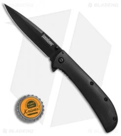 Kershaw Al Mar AM-4 Assisted Opening Knife Black G-10 (3.5" Black) 2330BLK -Sharp Edge Knife Shop Kershaw Al Mar AM 4 black G10 black BHQ 71078 er bottlecap