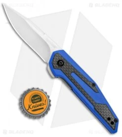 Kershaw Anso Fraxion Liner Lock Knife CF/Blue G-10 (2.75" Satin) 1160BLU 7 Kershaw Anso Fraxion Liner Lock Knife CF/Blue G-10 (2.75" Satin) 1160BLU -Sharp Edge Knife Shop Kershaw Anso Fraxion LL CF Blue G 10 1160BLU BHQ 79684 jr bottlecap