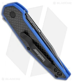 Kershaw Anso Fraxion Liner Lock Knife CF/Blue G-10 (2.75" Black SW) 1160BLUBW 6 Kershaw Anso Fraxion Liner Lock Knife CF/Blue G-10 (2.75" Black SW) 1160BLUBW -Sharp Edge Knife Shop Kershaw Anso Fraxion LL CF Blue G 10 Black SW 1160BLUBW BHQ 79685 jr side