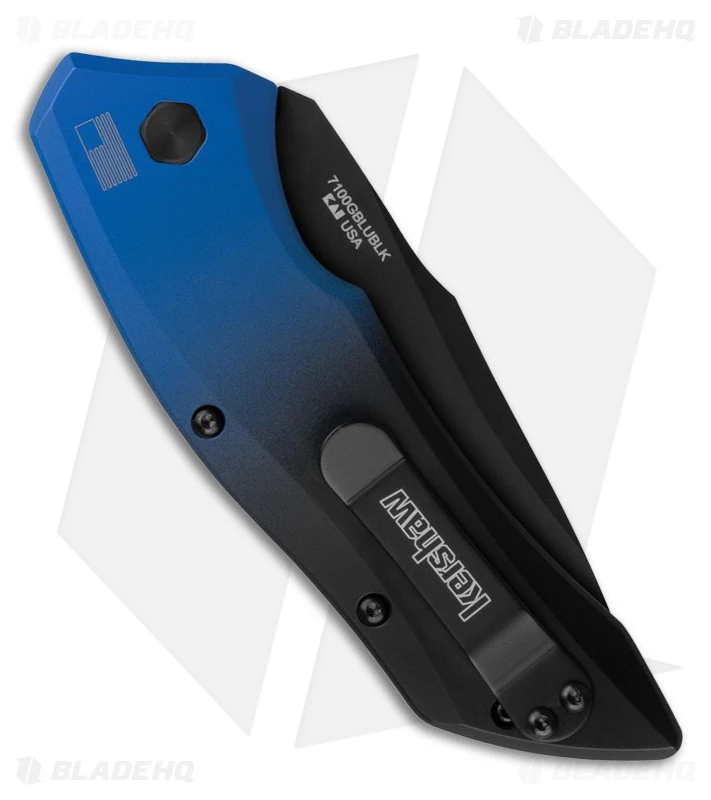 Kershaw Launch 1 Automatic MagnaCut Knife Black/Blue Aluminum (3.4" Black) 2 Kershaw Launch 1 Automatic MagnaCut Knife Black/Blue Aluminum (3.4" Black) - Image 2