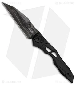 Kershaw Launch 13 Automatic Button Lock Knife Black Aluminum (3.5" Damascus)