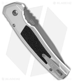 Kershaw Auto Launch 16 Button Lock Knife Raw Aluminum/Black Inserts (3.45" Gray) -Sharp Edge Knife Shop Kershaw Auto Launch 16 Button Lock Raw BHQ 203214 hd side large