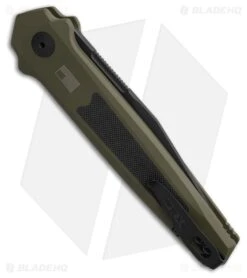 Kershaw Launch 17 Automatic Knife Olive Green Aluminum/Black G-10 (3.5" Black) -Sharp Edge Knife Shop Kershaw Auto Launch 17 Button Lock OL BHQ 209669 td side large