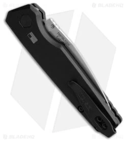 Kershaw Launch 18 Automatic Knife Black Aluminum (2.8" Stonewash) -Sharp Edge Knife Shop Kershaw Auto Launch 18 Black Stonewash BHQ 205167 hd side large