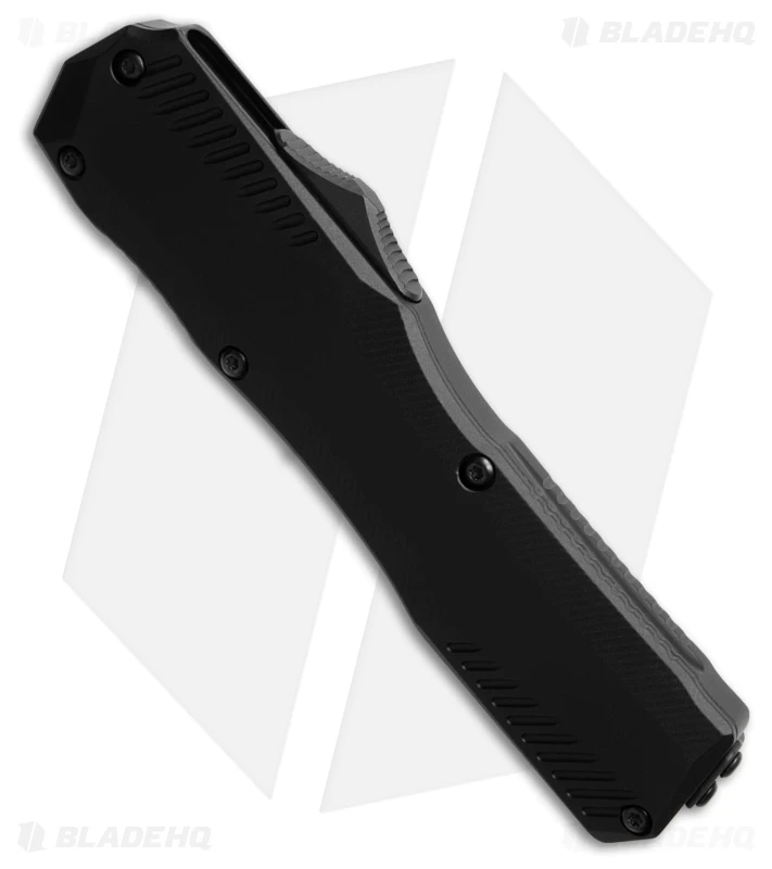 Kershaw Livewire OTF Automatic Knife D/E Black Aluminum (3.4" Black Serr) 2 Kershaw Livewire OTF Automatic Knife D/E Black Aluminum (3.4" Black Serr) - Image 2