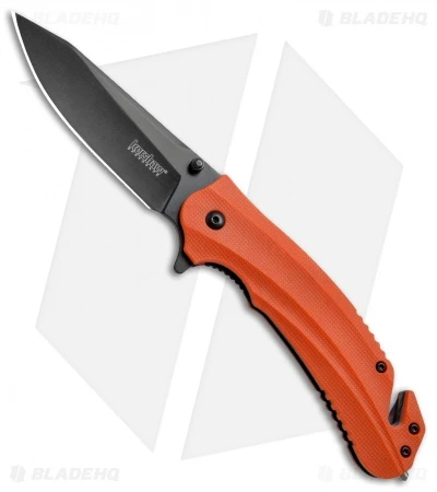 Kershaw Barricade Assisted Opening Knife Orange GFN (3.5" Black Oxide) 8650 1 Kershaw Barricade Assisted Opening Knife Orange GFN (3.5" Black Oxide) 8650
