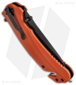 Kershaw Barricade Assisted Opening Knife Orange GFN (3.5" Black Oxide) 8650 6 Kershaw Barricade Assisted Opening Knife Orange GFN (3.5" Black Oxide) 8650 -Sharp Edge Knife Shop Kershaw Barricade Orange GFN Black Oxide 8650 BHQ 52197 jr side