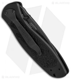 Kershaw Blur Tanto Assisted Opening Knife Black (3.375" BlackWash Serr) -Sharp Edge Knife Shop Kershaw Blur Tanto Black BlackWash Serr 1670TSTBWWM BHQ 68394 jr side