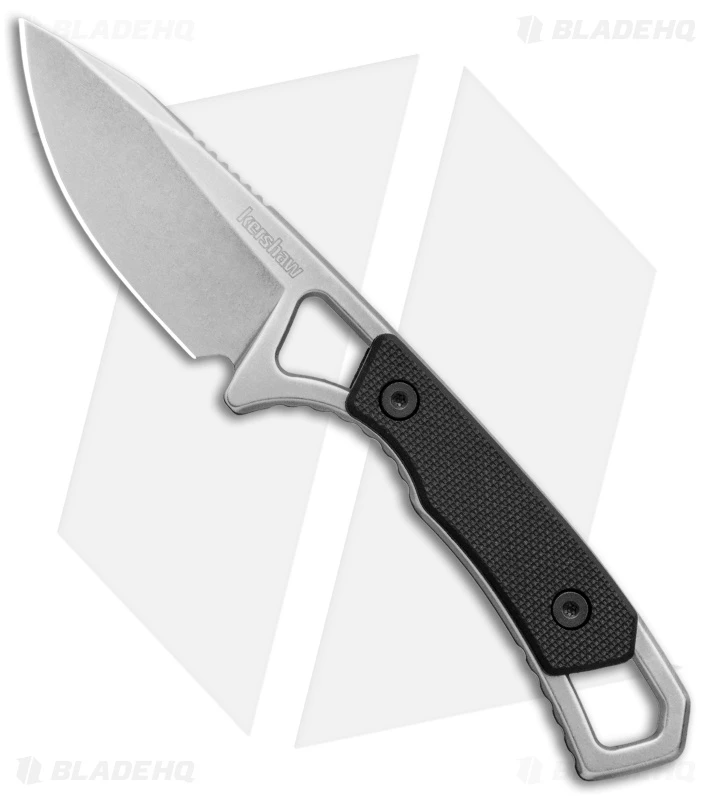 Kershaw Brace Neck Knife Fixed Blade (2" Stonewash) 2085 1 Kershaw Brace Neck Knife Fixed Blade (2" Stonewash) 2085