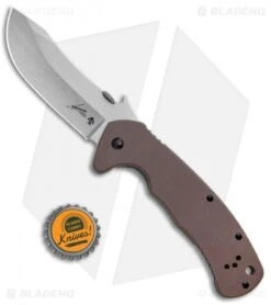 Kershaw CQC-11K Frame Lock Knife Brown G-10 (3.5" Stonewash) 6031 -Sharp Edge Knife Shop Kershaw CQC 11K FL Brown G 10 SW 6031 BHQ 52195 jr bottlecap