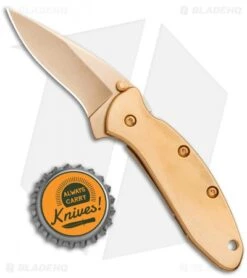 Kershaw Chive Assisted Opening Knife 24K Gold Plated (1.94" Gold) 1600G -Sharp Edge Knife Shop Kershaw Chive AO 24K Gold Plated KS1600G BHQ 86782 jr bottlecap