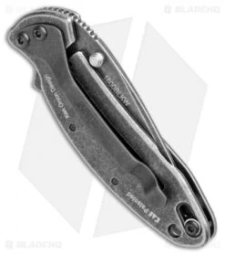 Kershaw Chive Assisted Opening Knife (1.94" Blackwash) 1600 6 Kershaw Chive Assisted Opening Knife (1.94" Blackwash) 1600 -Sharp Edge Knife Shop Kershaw Chive Assisted Opening Blackwash KS1600BLKBW BHQ 100765 jr side
