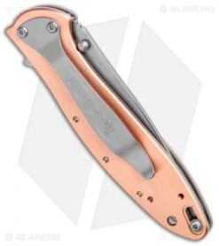Kershaw Copper Leek Assisted Opening Knife (3" Stonewash) 1660CU 6 Kershaw Copper Leek Assisted Opening Knife (3" Stonewash) 1660CU -Sharp Edge Knife Shop Kershaw Copper Leek Assisted Opening SW 1660CU BHQ 105986 jr side