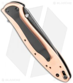 Kershaw Leek Assisted Opening Knife Copper (3" Black SW) 1660CUBW -Sharp Edge Knife Shop Kershaw Copper Leek Assited Opening Blackwash 1660CUBW BHQ 123691 jr side