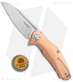 Kershaw Copper Natrix Sub-Frame Lock Knife (3.25" Stonewash) 7007CU -Sharp Edge Knife Shop Kershaw Copper Natrix Sub FL SW 7007CU BHQ 105984 jr bottlecap