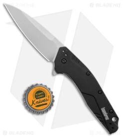 Kershaw Dividend Assisted Opening Knife Black (3" Stonewash 20CV) 1812BLK -Sharp Edge Knife Shop Kershaw Dividend Assisted Opening Black SW BHQ 76656 jr bottlecap
