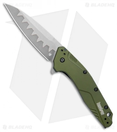 Kershaw Dividend Assisted Opening Knife Olive (3" Composite) 1812OLCB 1 Kershaw Dividend Assisted Opening Knife Olive (3" Composite) 1812OLCB