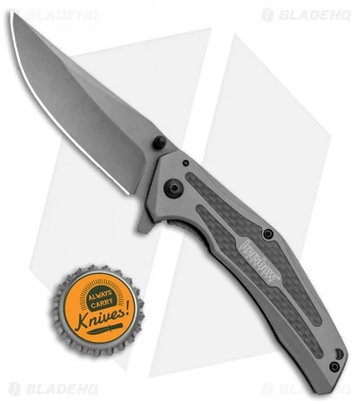 Kershaw Duojet A/O Frame Lock Knife Gray SS/Carbon Fiber (3.25" Gray) 8300 4 Kershaw Duojet A/O Frame Lock Knife Gray SS/Carbon Fiber (3.25" Gray) 8300 - Image 4