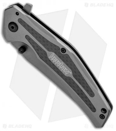 Kershaw Duojet A/O Frame Lock Knife Gray SS/Carbon Fiber (3.25" Gray) 8300 2 Kershaw Duojet A/O Frame Lock Knife Gray SS/Carbon Fiber (3.25" Gray) 8300 - Image 2