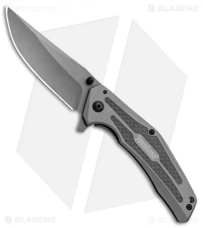 Kershaw Duojet A/O Frame Lock Knife Gray SS/Carbon Fiber (3.25" Gray) 8300 1 Kershaw Duojet A/O Frame Lock Knife Gray SS/Carbon Fiber (3.25" Gray) 8300