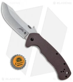 Kershaw CQC-11K D2 Frame Lock Knife Brown G-10 (3.5" Stonewash) 6031D2 -Sharp Edge Knife Shop Kershaw Emerson CQC 11K D2 FL Brown G 10 SW 6031D2 BHQ 101840 jr bottlecap