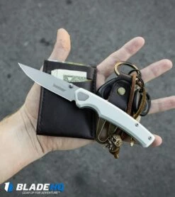 Kershaw Epistle Liner Lock Knife Gray (3" Bead Blast) 2131 9 Kershaw Epistle Liner Lock Knife Gray (3" Bead Blast) 2131 -Sharp Edge Knife Shop Kershaw Epistle Liner Lock Knife Gray Bead Blast 2131 BHQ 94089 kp in hand web