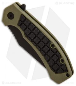 Kershaw Faultline Liner Lock Knife Green/Black GFN (3" Black) 8760 -Sharp Edge Knife Shop Kershaw Faultline Green Black GFN black BHQ 81280 er spine