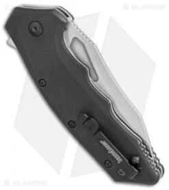 Kershaw Flitch Assisted Opening Knife Black GFN (3.25" Stonewash) 3930 -Sharp Edge Knife Shop Kershaw Flitch black GFN sw 3930 BHQ 52175 er side