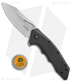 Kershaw Flitch Assisted Opening Knife Black GFN (3.25" Stonewash) 3930 -Sharp Edge Knife Shop Kershaw Flitch black GFN sw 3930 BHQ 52175 jr bottlecap 2