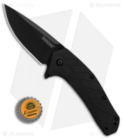 Kershaw Flock Assisted Opening Knife Black GFN (2.8" Black) 1330 -Sharp Edge Knife Shop Kershaw Flock Black GFN black BHQ 83241 er bottlecap