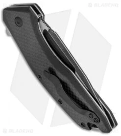 Kershaw Flourish Assisted Opening Knife Carbon Fiber/G-10 (3.5" BlackWash) 3935 6 Kershaw Flourish Assisted Opening Knife Carbon Fiber/G-10 (3.5" BlackWash) 3935 -Sharp Edge Knife Shop Kershaw Flourish CF G 10 Black Wash 3935 BHQ 52176 jr side
