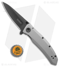 Kershaw Grid Assisted Opening Flipper Knife (3.75" Black) 2200 -Sharp Edge Knife Shop Kershaw Grid Assisted Opening Flipper Black BHQ 34464 jr bottlecap