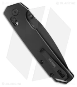 Kershaw Iridium DuraLock Knife Black Aluminum (3.5" Black D2) 2038BLK -Sharp Edge Knife Shop Kershaw Iridium DuraLock Knife Black Aluminum Black D2 2038BLK BHQ 187860 kc side large