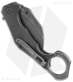 Kershaw Outlier Assisted Karambit Knife Black GRN (2.5" Black Stonewash) 2064 6 Kershaw Outlier Assisted Karambit Knife Black GRN (2.5" Black Stonewash) 2064 -Sharp Edge Knife Shop Kershaw Karambit Black Dark SW jr side large