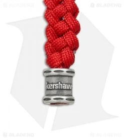 Sharp Edge Knife Shop -Sharp Edge Knife Shop Kershaw Knives Tied Red Paracord lanyard kershaw bead BHQ 82620 er side
