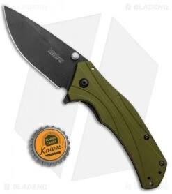 Kershaw Knockout Assisted Opening Knife Olive (3.25" Black) 1870OLBLK -Sharp Edge Knife Shop Kershaw Knockout Assited Olive Black 1870OLBLK BHQ 21525 jr bottlecap