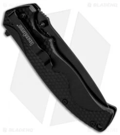 Kershaw 1338B A/O Liner Lock Knife Black GFN (3.5" Black) 6 Kershaw 1338B A/O Liner Lock Knife Black GFN (3.5" Black) -Sharp Edge Knife Shop Kershaw LL A O Black 1338B BHQ 85041 jr side