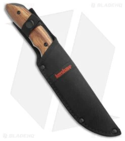 Kershaw Large Hunting Fixed Blade Knife Wood (6.25" Satin) 1418 -Sharp Edge Knife Shop Kershaw Large Hunting Knife Wood Satin 1418 BHQ 192127 kr sheath large