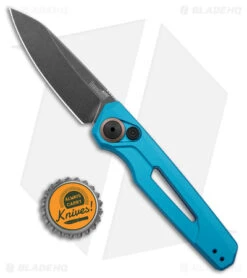 Kershaw Launch 11 Automatic Knife Teal Aluminum (2.75" Blackwash) 7550TEAL -Sharp Edge Knife Shop Kershaw Launch 11 Auto Teal Aluminum Blackwash BHQ 178233 jr bottlecap
