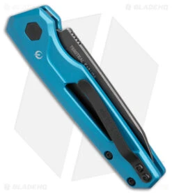 Kershaw Launch 11 Automatic Knife Teal Aluminum (2.75" Blackwash) 7550TEAL -Sharp Edge Knife Shop Kershaw Launch 11 Auto Teal Aluminum Blackwash BHQ 178233 jr side
