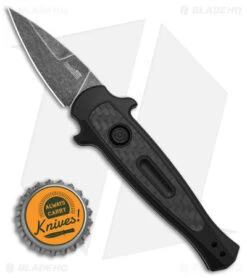 Kershaw Launch 12 CA Legal Mini Stiletto Automatic Knife Black/CF (1.9"Black SW) -Sharp Edge Knife Shop Kershaw Launch 12 CA Legal mini Stiletto Automatic Knife Black CF 1in Black SW BHQ 145122 td size