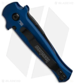 Kershaw Launch 12 CA Legal Mini Stiletto Automatic Knife Blue/CF (1.9" Black SW) -Sharp Edge Knife Shop Kershaw Launch 12 CA Legal mini Stiletto Automatic Knife Blue CF 1in Black SW BHQ 145126 td side