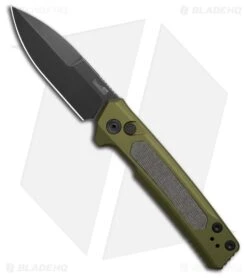 Kershaw Launch 22 Automatic Knife Green Aluminum/Micarta (3.5" Black SW) 7205