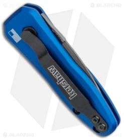 Kershaw Launch 4 CA Legal Automatic Knife Blue (1.9" Damascus) BHQ Exclusive 11 Kershaw Launch 4 CA Legal Automatic Knife Blue (1.9" Damascus) BHQ Exclusive -Sharp Edge Knife Shop Kershaw Launch 4 CA Legal Auto Blue Damascus 7500BLUDAM BHQ 91856 jr side