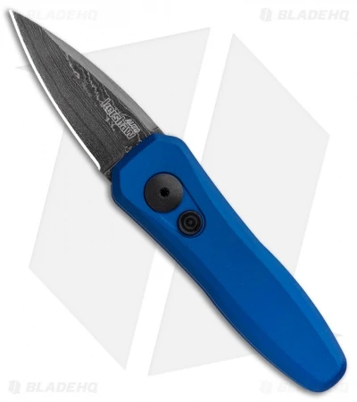 Kershaw Launch 4 CA Legal Automatic Knife Blue (1.9" Damascus) BHQ Exclusive 1 Kershaw Launch 4 CA Legal Automatic Knife Blue (1.9" Damascus) BHQ Exclusive