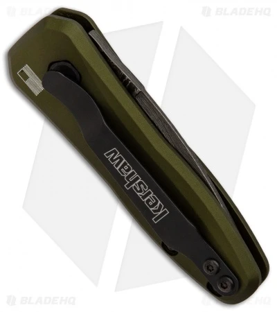 Kershaw Launch 4 CA Legal Automatic Knife OD Green (1.9" Damascus) BHQ Exclusive 2 Kershaw Launch 4 CA Legal Automatic Knife OD Green (1.9" Damascus) BHQ Exclusive - Image 2