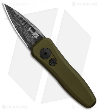 Kershaw Launch 4 CA Legal Automatic Knife OD Green (1.9" Damascus) BHQ Exclusive 1 Kershaw Launch 4 CA Legal Automatic Knife OD Green (1.9" Damascus) BHQ Exclusive