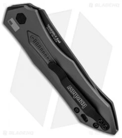 Kershaw Launch 6 Automatic Knife Gray Aluminum (3.75" Black) 7800GRYBLK -Sharp Edge Knife Shop Kershaw Launch 6 Auto Gray Aluminum Black KER7800GRYBLK BHQ 91252 jr side